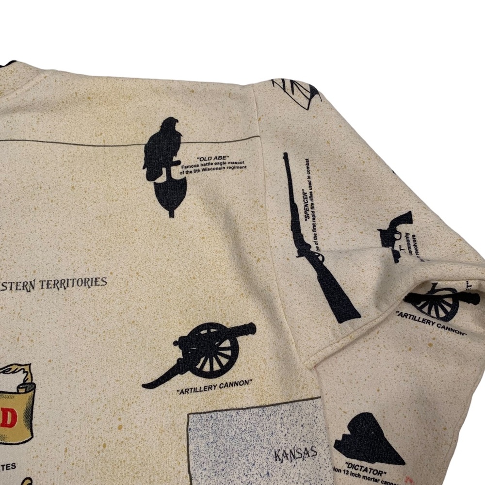 Vintage 90s art unlimited civil war all over print sweatshirt made in USA - Picture 3 of 9